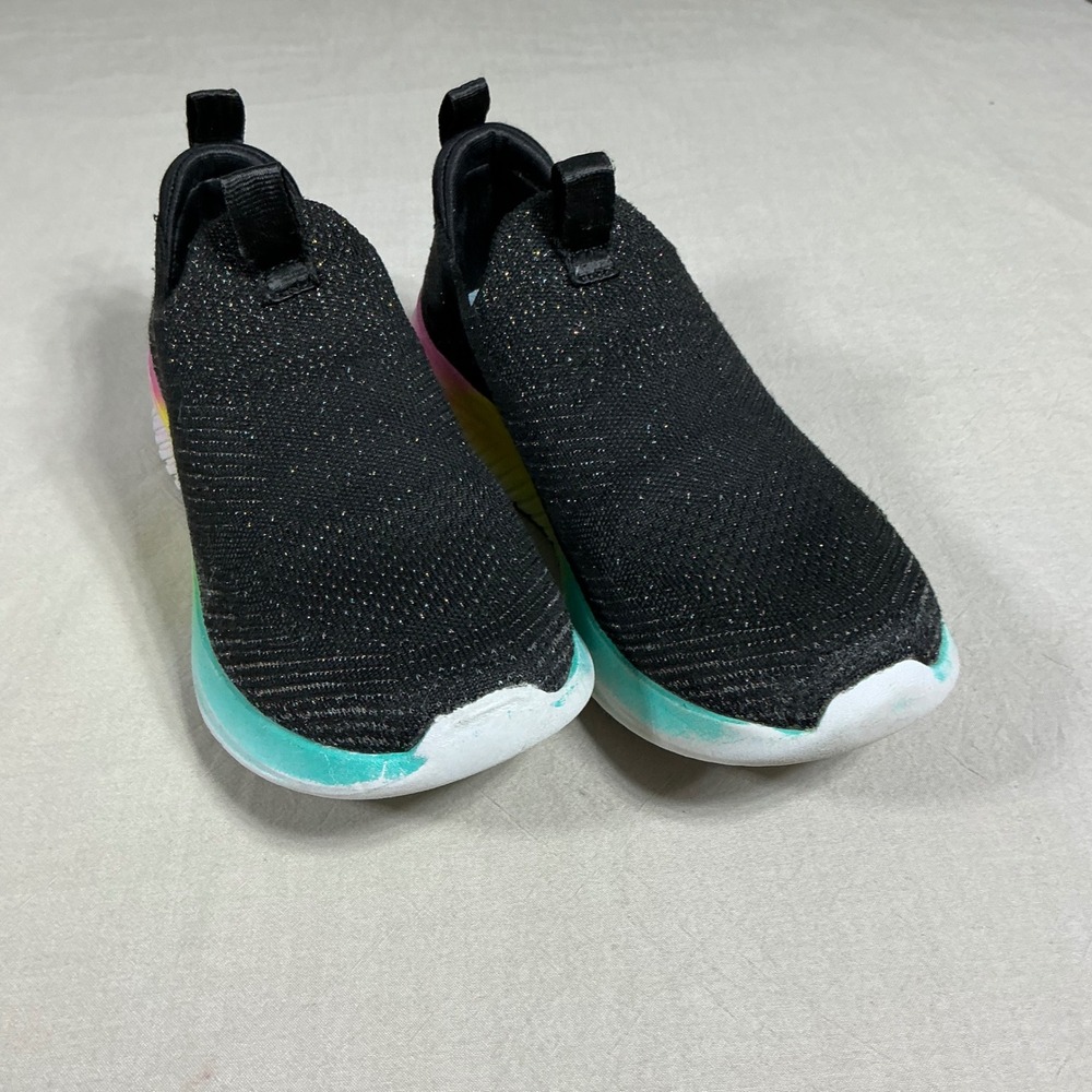 Skechers Kids Ultra Flex Brightful Day Black Rainbow Sparkle Sneakers 303834L 2